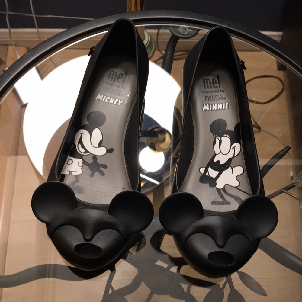 Melissa Mel girls black slip-ons